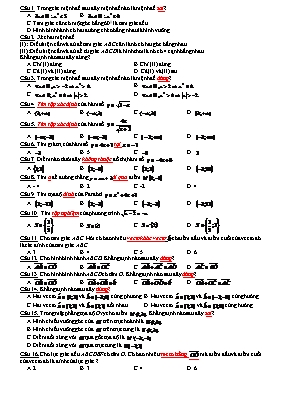 Tự luận trắc nghiệm Toán 10, học kì I